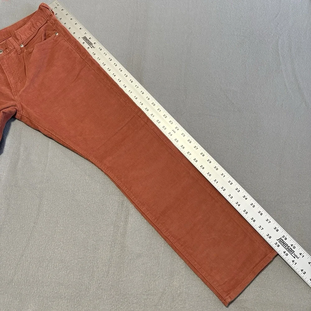 JCrew Corduroy Pants Men 33x30 Rust Style 250 Straight Fit Stretch Medium Wale